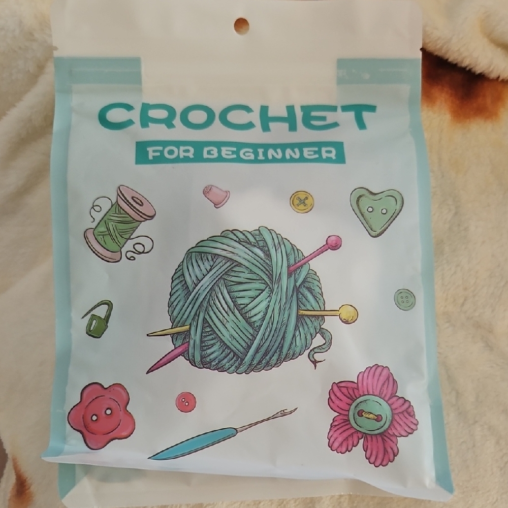 Crochet Beginner Kit with Yarn and Tools - Picture 2 of 3